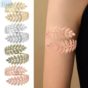 JVSUB Vòng tay trên cánh tay nữ Lá kim loại Trang sức Dây chuyền cánh tay thời trang