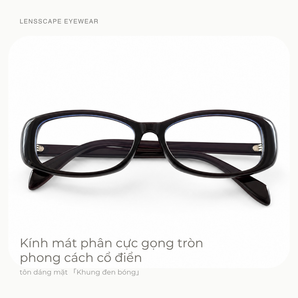 Kính không độ chống ánh sáng xanh Chất Ngũ – gọng TR90, tròng AC