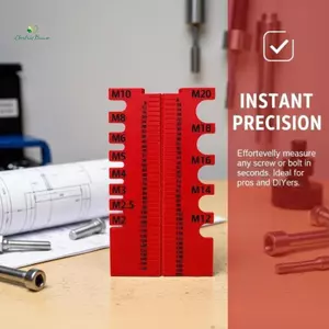 Vít Nut Thread Cheer Gauge Metric Bolt Size Dụng Cụ Đo Di Động Đồng Hồ Đo M2 Đến M20 Bu Lông mới