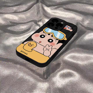 Ốp Lưng IPhone 13 15 11 17 16 12 14 ProMax  Shinchan kính bơi 7 8Plus XR X XS Max