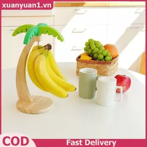 XUAN Gỗ Chuối Lưu Trữ Ra Mô Phỏng Lá Trang Trí Dọc Trái Cây Có Móc Cho Nhà Bếp Mặt Bàn Tổ Chức Trái Cây VN