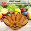 Giỏ Bện Nhựa 7 inch Trái Cây Rau Bánh Quy Hộp Đựng Đen & Cam