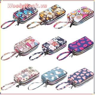 Túi vải in hình WOOLYNOOK Thiết thực Ví đựng tiền xu có sức chứa lớn hơn