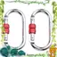 Khóa Carabiner hạng nặng 2 chiếc, Xếp hạng 25kN Hình bầu dục để đẩy nhanh, Kẹp võng