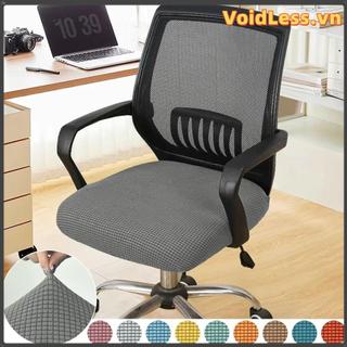 Vỏ bọc ghế văn phòng KHÔNG GỈ, Vỏ bọc ghế dày nhung chống bụi, Vỏ bọc ghế màu trơn co giãn có thể tháo rời