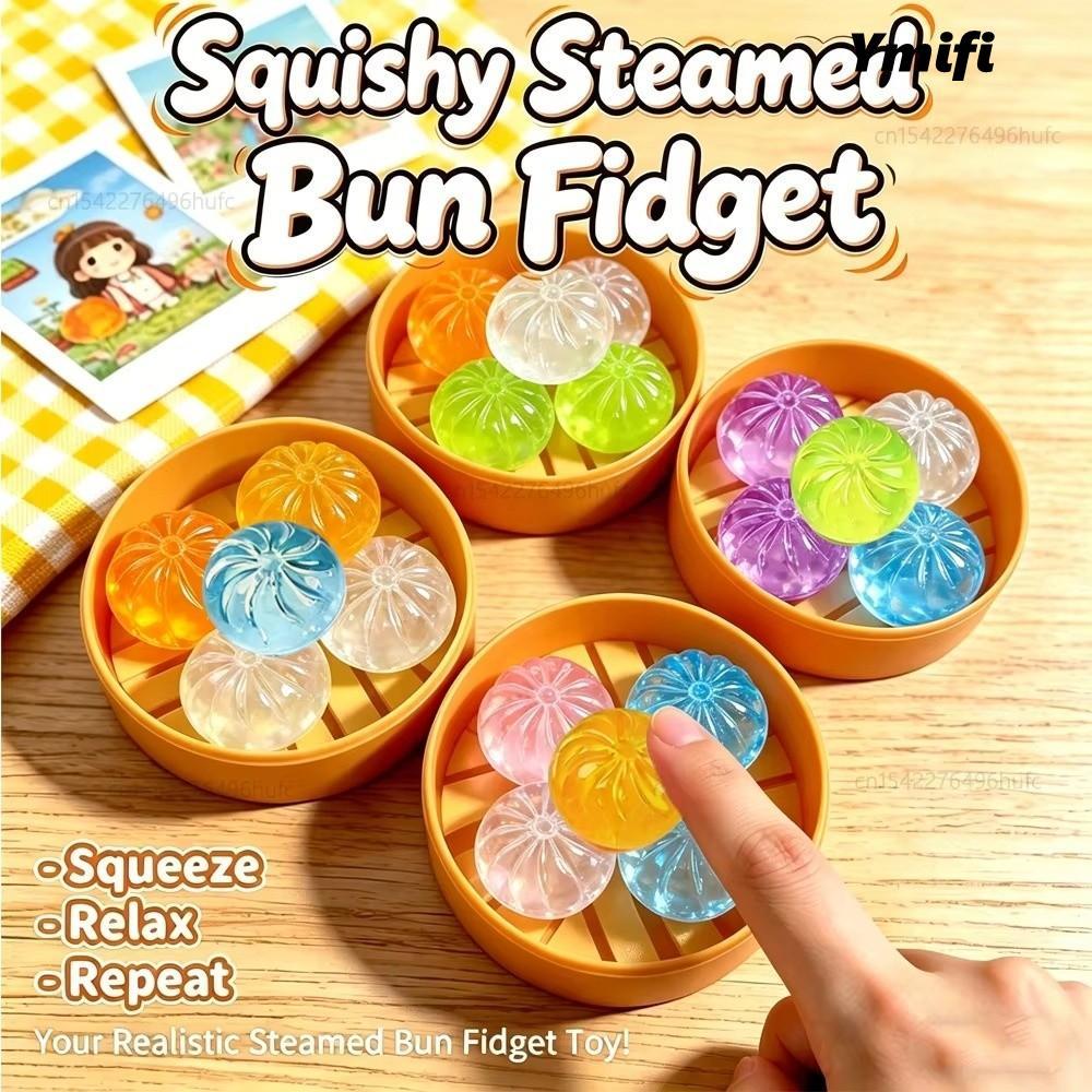 YMIFI 1 / 5 Đồ chơi cảm giác Fidget, Đồ chơi bánh bao Squishy quà tặng có thể bóp được, với Bộ đồ chơi có thể bóp Mini hấp dành cho người lớn