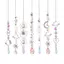 XUAN Treo Pha Lê Mặt Dây Chuyền Vườn Suncatcher Chuông Gió Cầu Vồng Lăng Kính Pha Lê Dây Xích Để Trang Trí Cửa Sổ VN