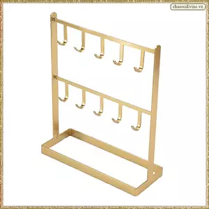 Để Bàn Sắt Trang Sức Trang Sức Bông Tai Móc Treo Vòng Cổ Nhẫn Bông Tai Kệ Trưng Bày Giá Treo Chìa Khóa Vàng