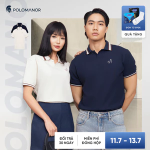Áo polo nam cao cấp BRIDON cổ V, BST STALLION vải CVC Diamond, sang trọng - POLOMANOR