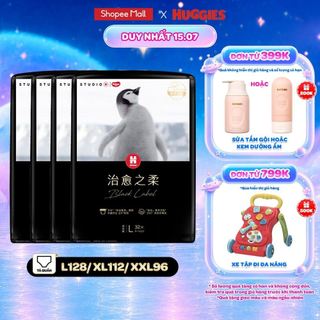 Combo 4 Tã dán/quần Huggies Black Label size M36/L32/XL28/XXL24 miếng