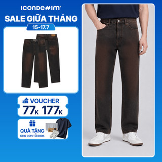 Quần Jeans Nam ICONDENIM Vintage Brown Form Straight QJID0281