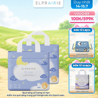 Combo 2 Tã/Bỉm Quần ELPRAIRIE Air Wing Size L 28 Miếng Mềm Nhẹ Thoáng Mát, Chống Tràn Chống Thấm Ngược Cho Bé Từ 9-14kg