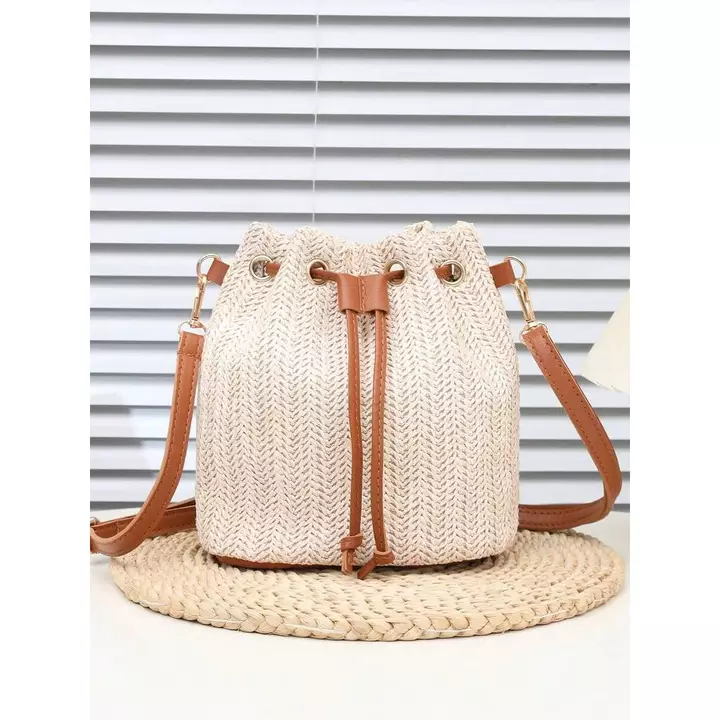 Women's PU Leather Straw Bag – for the Beach