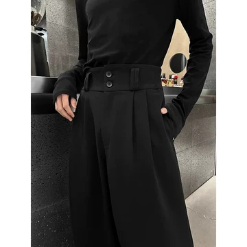 quần tây nam trung niên quần tây nam ống rộng Mùa Xuân Thu cleanfit Profile Machete Quần Nam Niche Xếp Ly Cao Cấp Drape Thẳng Ống Rộng Quần Quần