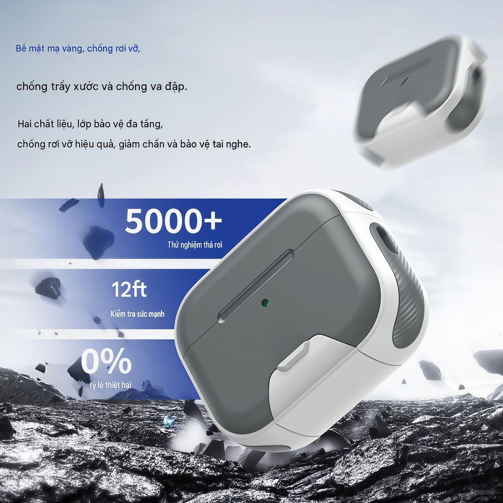 Hộp đựng tai nghe đa chức năng có khóa từ tính và giá đỡ ẩn tương thích với AirPods 5 4 Pro3 Pro2 | BigBuy360 - bigbuy360.vn