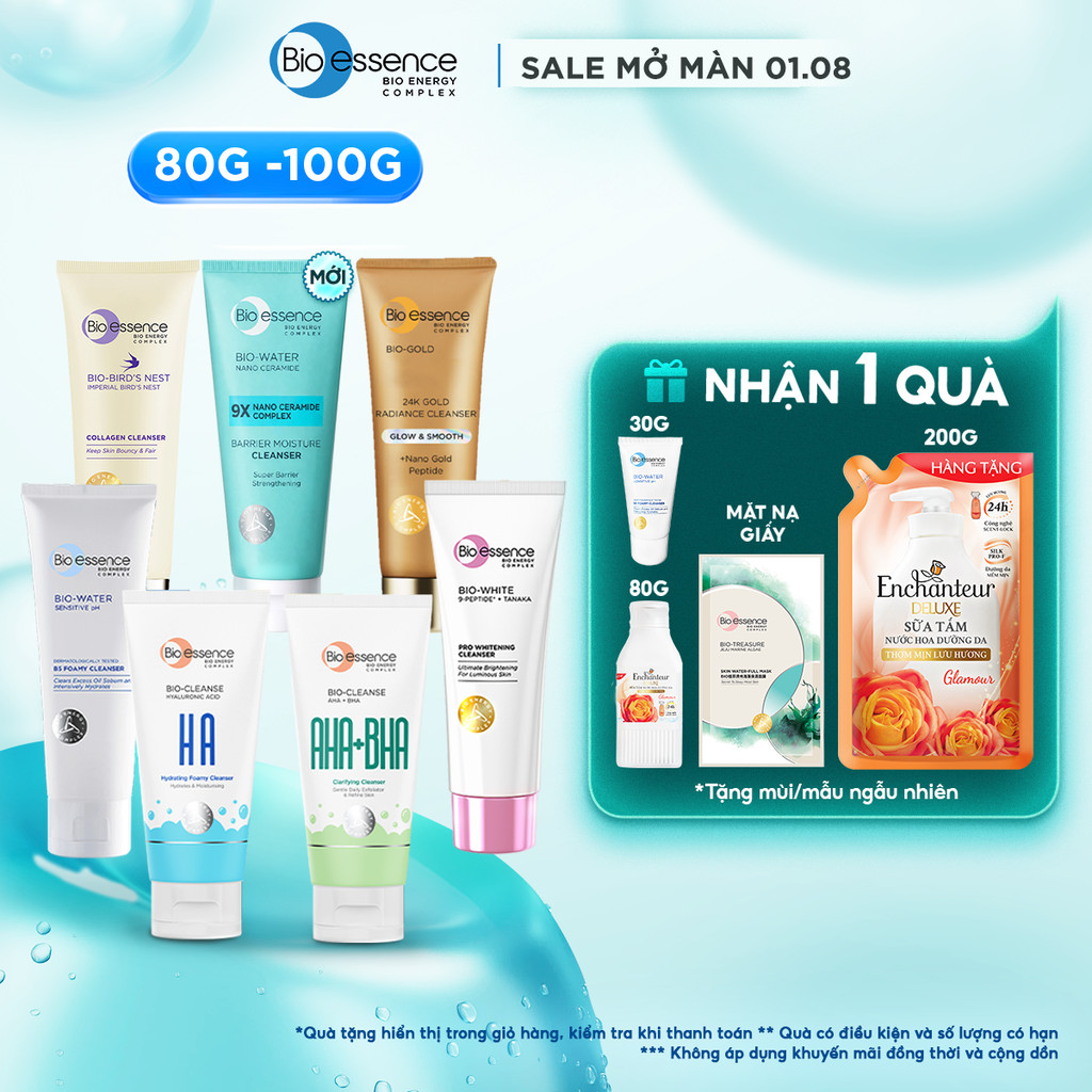 Sữa Rửa Mặt Bio-essence HA Cấp Ẩm Sâu Cho Da Khô 100g