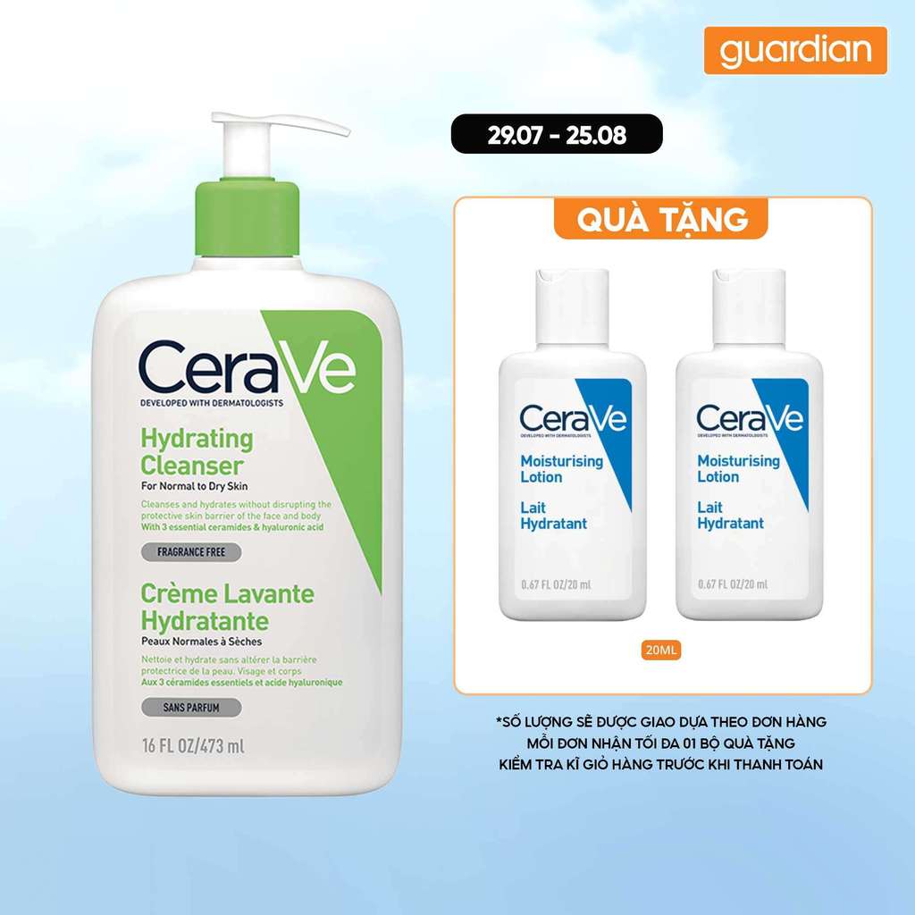 Sữa Rửa Mặt CeraVe Sạch Sâu Cho Da Thường Đến Da Dầu 473ml