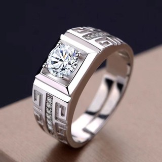 Men's 925 Silver Wedding Ring, adjustable by fh111.vn【武汉苒鑫】