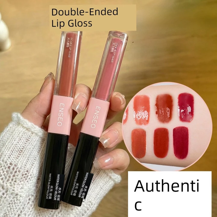 son bóng black rouge son bóng black rouge ENSEO Hai Đầu Lip Glaze Matte Mirror Water Gloss Matte Lip Mud Một Son Môi Sử Dụng Kép Lip Glaze Sinh Viên