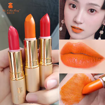 Son thỏi chống nước màu cam lì, lâu trôi dưỡng ẩm, son môi màu san hô không dính