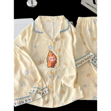 set xinh đồ ngủ nữ pyjama Đồ ngủ thêu mẫu mới nữ mùa hè 2026 ngắn tay quần short nữ hoạt hình dễ thương ngọt ngào đồ ngủ nữ