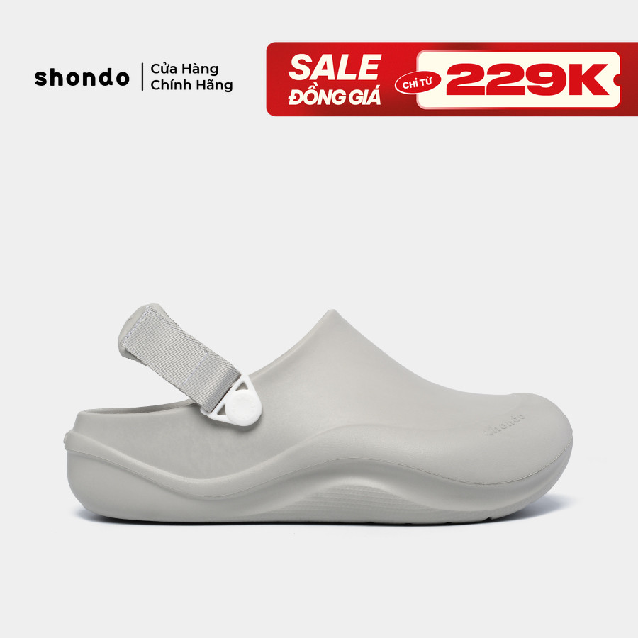 Dép sục unisex Shondo Clog Suke màu xám