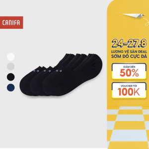 Combo 3 đôi tất ẩn nam CANIFA tất lười đeo giày tính năng Anti Bac hỗ trợ hạn chế mùi 8AX26A003