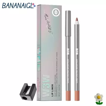 Bút chì viền môi BANANA1GL, có máy mài Bút chì lót môi mờ chống thấm nước, Đầu siêu mịn Chống nhòe Bút son môi lâu trôi Trang điểm môi