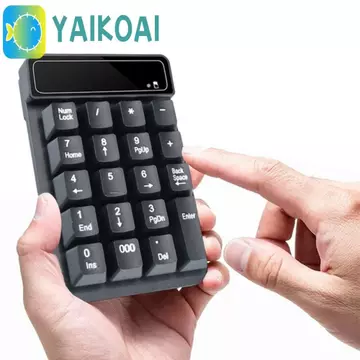 Bàn phím nhỏ Bluetooth máy tính GLENES, Bàn phím có dây 19 phím Bàn phím số không dây 2.4G, Cảm giác cơ khí chống nước di động Bàn phím số USB Mini Đồ dùng kế toán