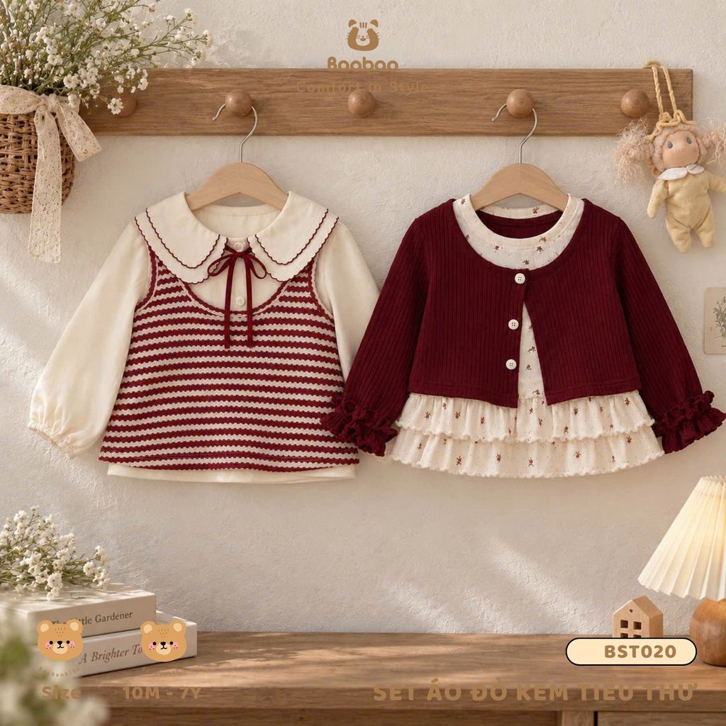[BAOBAO- HÀNG ODER] - ÁO SƠ MI RỜI MIX GILE VÀ ÁO LIÊN 2 LỚP CAO CẤP XINH XẮN ĐÁNG YÊU DÀNH CHO BÉ GÁI - BST020