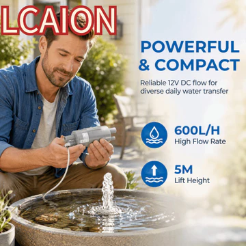 Máy bơm giếng sâu LCAION, Máy bơm nước chìm ABS nhỏ gọn, Máy bơm nước nhỏ màu xám chìm nhỏ gọn Chuyển nước