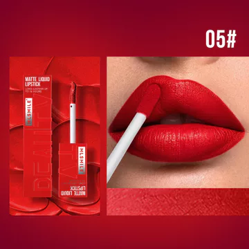 2026 Phong Cách Mới ❈ Son Bóng Màu Đỏ Retro Cảm Giác Son Môi Đỏ Mờ Matte Liquid Lipstick Không Trang Điểm Môi Trắng Phong Cách Son Bóng20260922