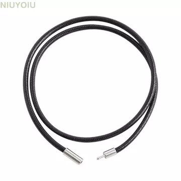 Vòng cổ dây bện NIUYOIU, có khóa vòng cổ dây da đen, 45cm chống thấm nước DIY Mặt dây chuyền dây chuyền dây chuyền dây chuyền dây chuyền nam nữ