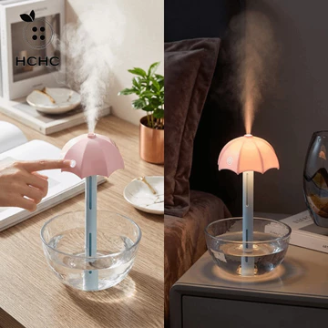 Máy tạo độ ẩm HCHC, Máy phun sương Mini siêu yên tĩnh, Lựa chọn sử dụng hàng ngày Hình ô sáng tạo Máy phun sương mềm nhẹ mịn Máy tạo độ ẩm nhỏ Sử dụng du lịch