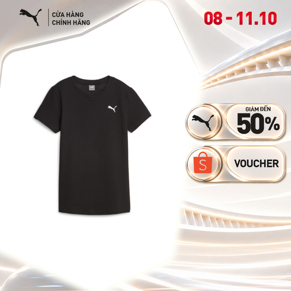 Áo Thun Thời Trang PUMA Nữ HER Structured Tee Black Màu Đen