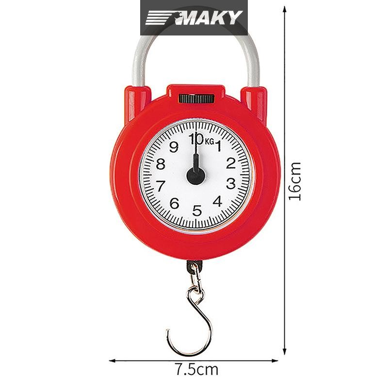 Newwellknownepic 10kg Cân cơ khí di động Hành lý cá Cân nhà bếp Kỹ thuật số có độ chính xác cao Cân lò xo VN