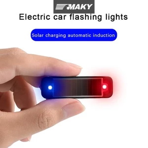 Newwellknownepic LED năng lượng mặt trời Đèn cảnh báo ô tô An ninh ban đêm Mô phỏng không dây Chống trộm nhấp nháy giả VN