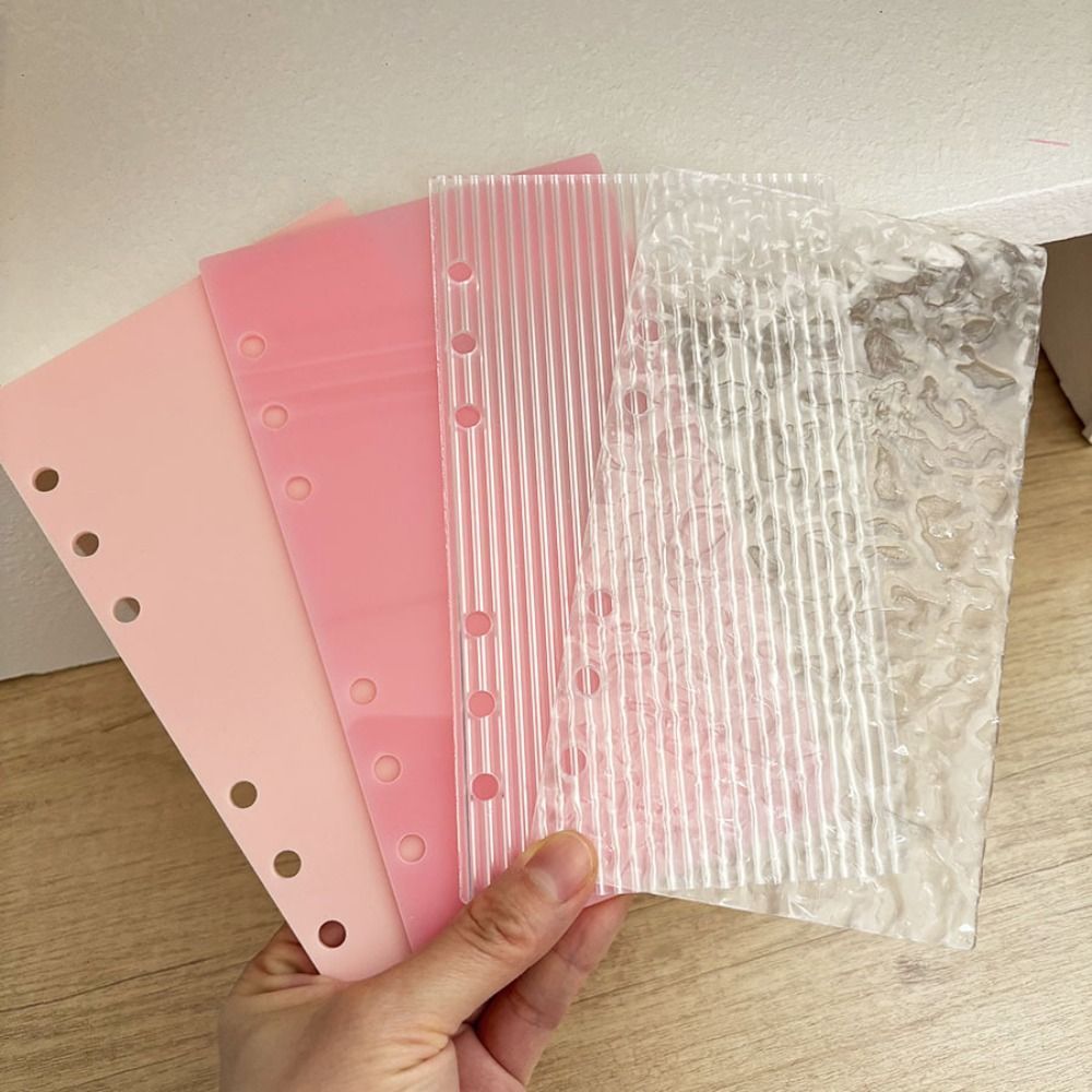 Vỏ máy tính xách tay BEABOUT A6, Vỏ máy tính xách tay lá rời trong suốt cứng / gợn sóng nước, Acrylic đa chức năng DIY Album ảnh Máy tính xách tay Vỏ chất kết dính lá rời DIY Scrapbooking