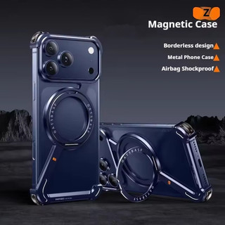 [JLK] Ốp Lưng Từ Tính Z Cho iPhone 17 Pro Max Air Phone Case Frameless Với 360°Giá đỡ xoay Vỏ bảo vệ chống sốc