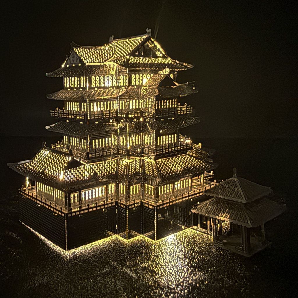 ❈ 🇾 ❈ ❈ ❈ ❈ ❥ ❈ 🍒 🍒 ❈ ❈ ❈ 3D ❈ ❈ ❈ 🍒 DIY 🍎 Tengwang Pavilion Đồ trang trí mô hình lắp ráp Câu đố kim loại 3