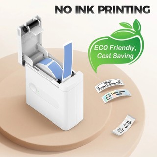 Máy In Nhiệt Không Mực D12 Máy In Nhãn Di Động Bluetooth Không Dây Mini Miếng Dán Máy In Có Máy Cắt DIY Mã Vạch Tên Giá Thẻ Máy Ghi Nhãn Máy Làm Nhãn Mini