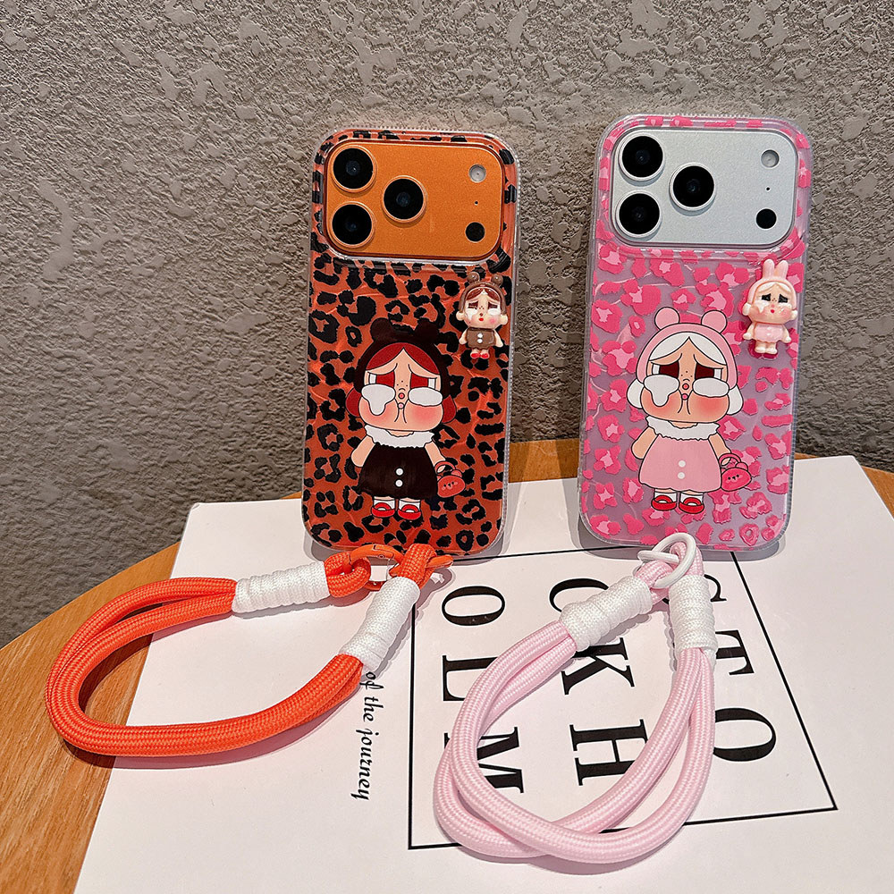 Ốp Điện Thoại In Hình Da Báo Khóc 3D Cho iPhone 17 Pro Max 17 Air 16 Plus 15 14 13 12 11 Vỏ Bảo Vệ Chống Sốc