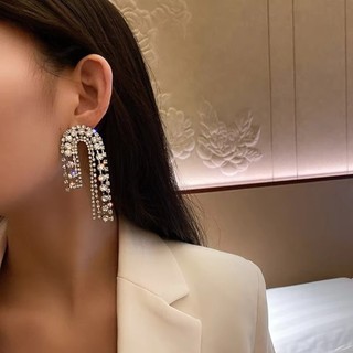 Bông tai TRACEILLOIAN, Bông tai tua rua đa năng không đều, Trang sức lấp lánh cổ điển Bông tai hình học bằng kim loại mịn dành cho nữ