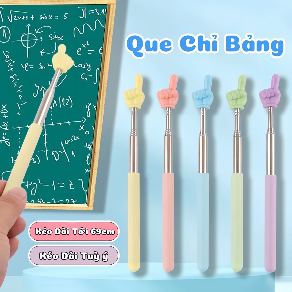 Que Chỉ Bảng Cho Giáo Viên Hình Ngón Tay Thước Chỉ Bảng Dài 69cm Có Thể Thu Gọn Dụng Cụ Dạy Học Cho Giáo Viên - FE123
