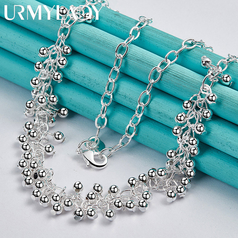 URMYLADY Vòng cổ bạc 925 hạt mịn cho nữ - Trang sức tiệc cưới thời trang