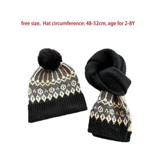 Bộ mũ khăn quàng cổ ASDFGER, Mũ chui đầu ấm áp Pompom, Máy giữ ấm cổ dệt kim chống gió cho trượt tuyết đi xe đạp ngoài trời