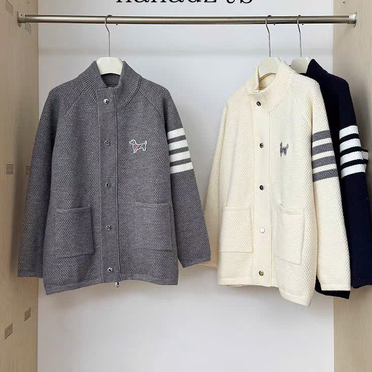 Áo Bomber Cúc Bấm 2 Túi Dệt Cún Thom KCloset Áo Khoác Len Dày Dặn Dáng Rộng Nam Nữ NA37
