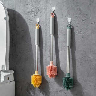 Chổi Cọ Nhà Vệ Sinh Silicon Dẻo  Cán Dài,Cây Cọ Toilet Bồn Cầu Tiện Lợi