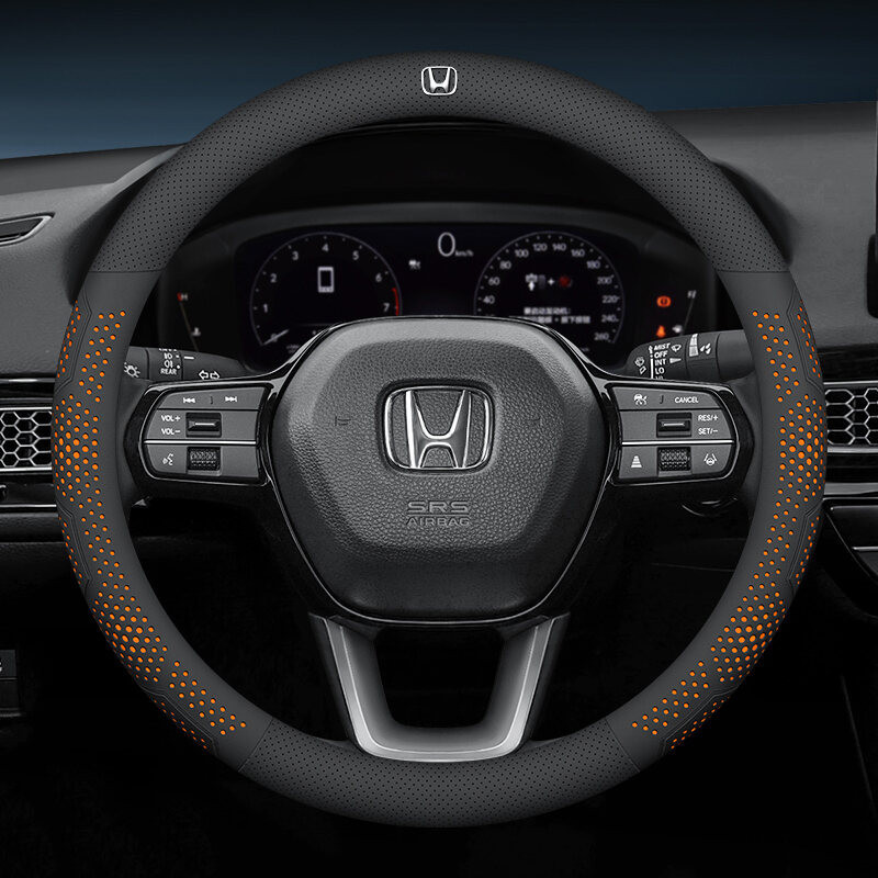 Bọc Vô Lăng Siêu Mỏng Ô Tô, Da Siêu Mỏng Chống Trơn Trượt Và Hút Mồ Hôi Cho Xe Honda City Civci Fit Jazz HRV BRV CRV WRV Brio Accord Lead mobilio Mugen Type R S Car