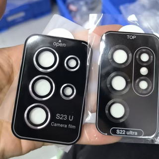 Định Vị Phụ Trợ Bảo Vệ Ống Kính Máy Ảnh Cho Samsung Galaxy S25 24 23 22 UItra S25 24 23 22 Plus Kính Cường Lực Bảo Vệ Camera Phim
